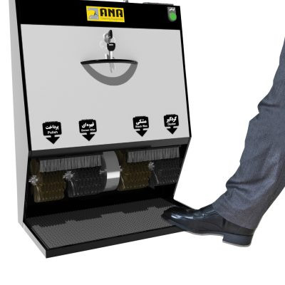 دستگاه واکس زن برقی کفش ۴ برس ۲ شیر فول اتوماتیک مدل SH42